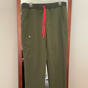 Figs Dark Olive Kade Cargo Scrub Pant